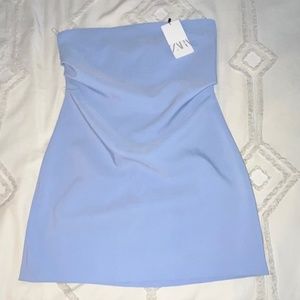 Strapless mini dress